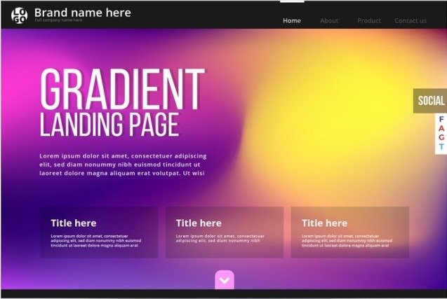 gradient and overlay for landing pages