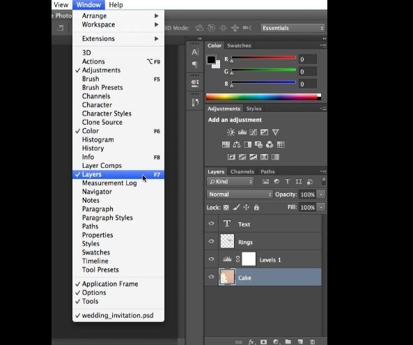 photoshop layers panel