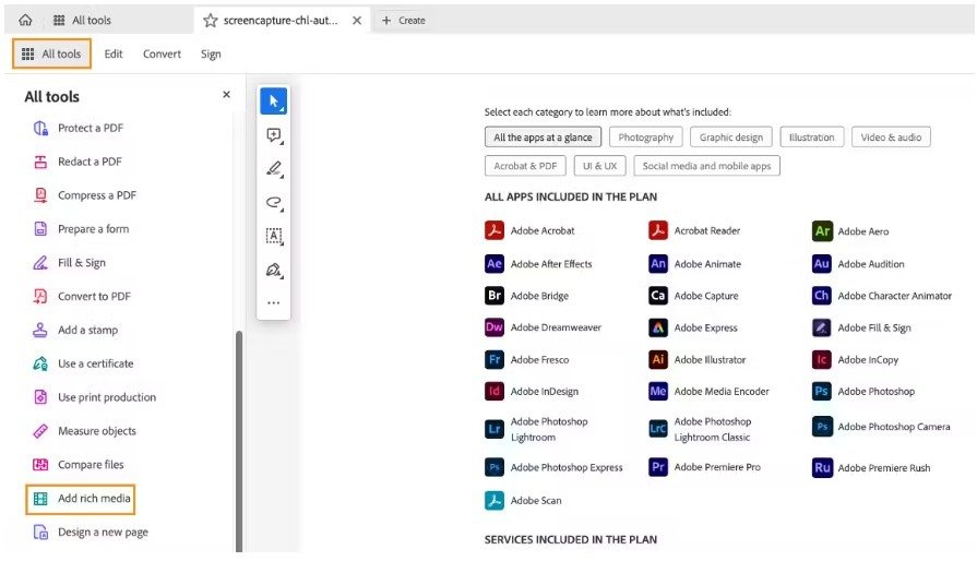 rich media in adobe acrobat
